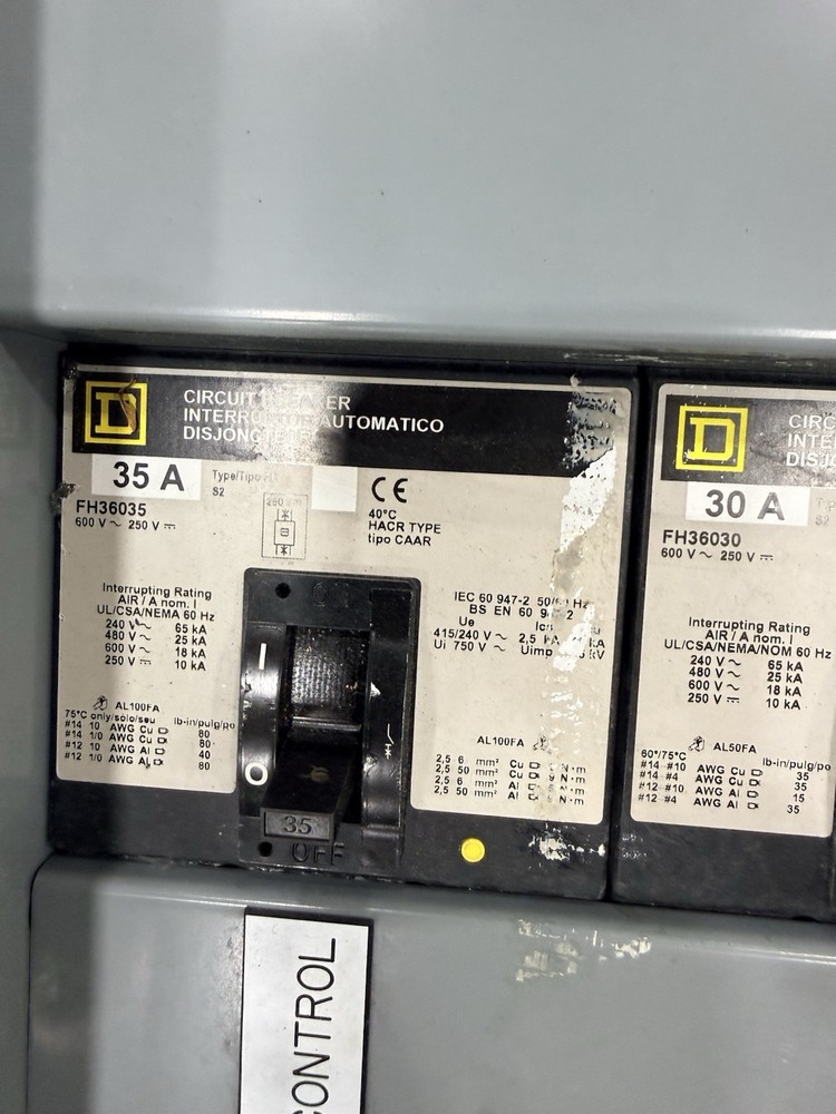 Square D I-Line Panelboard 400A 480V 3PH w/ Main Breaker + Multiple Breakers