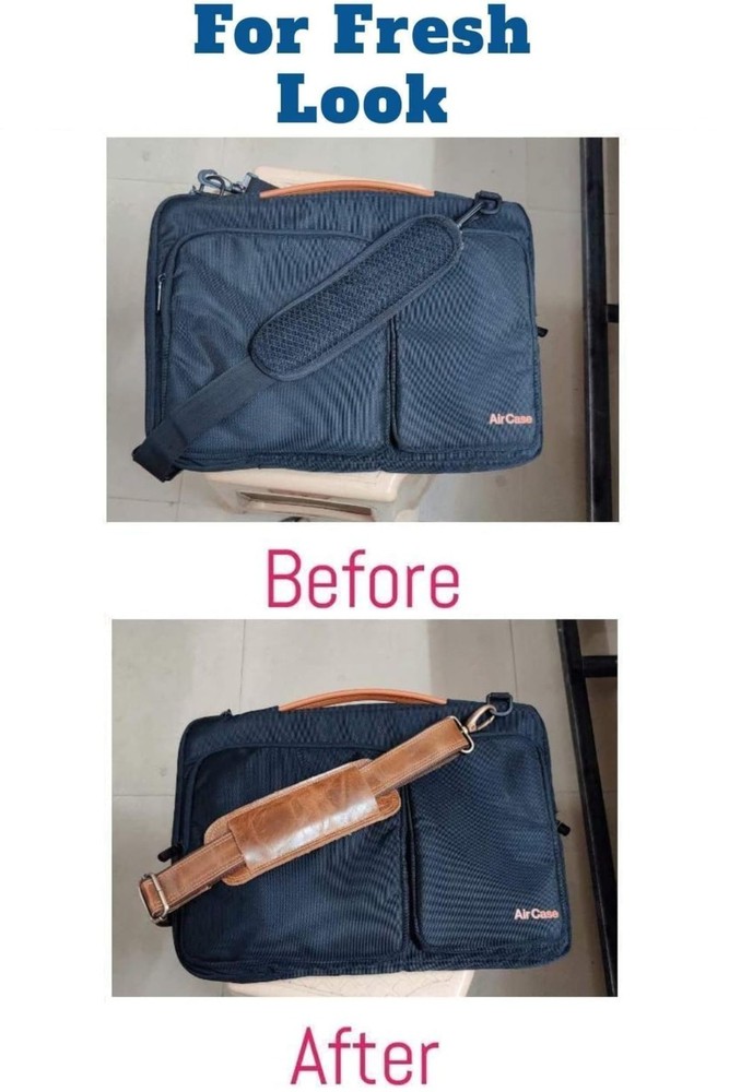 Bag Strap Replacement - Genuine Leather, Double Layered, Brass Swivels