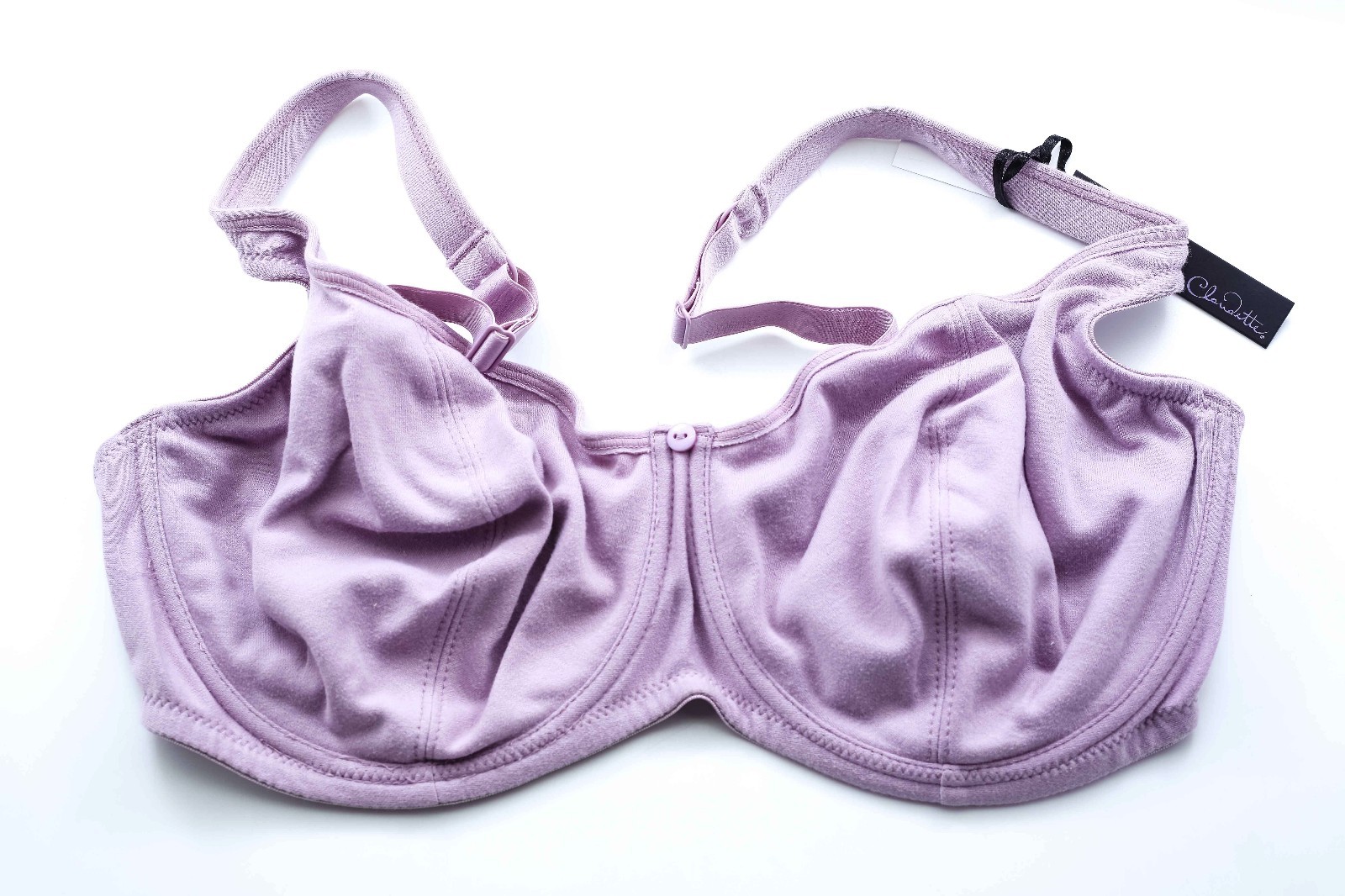 LOVE CLAUDETTE COMFORT COOL COTTON UNLINED SWEARTHEART DEMI BRA MAUVE LAVENDER