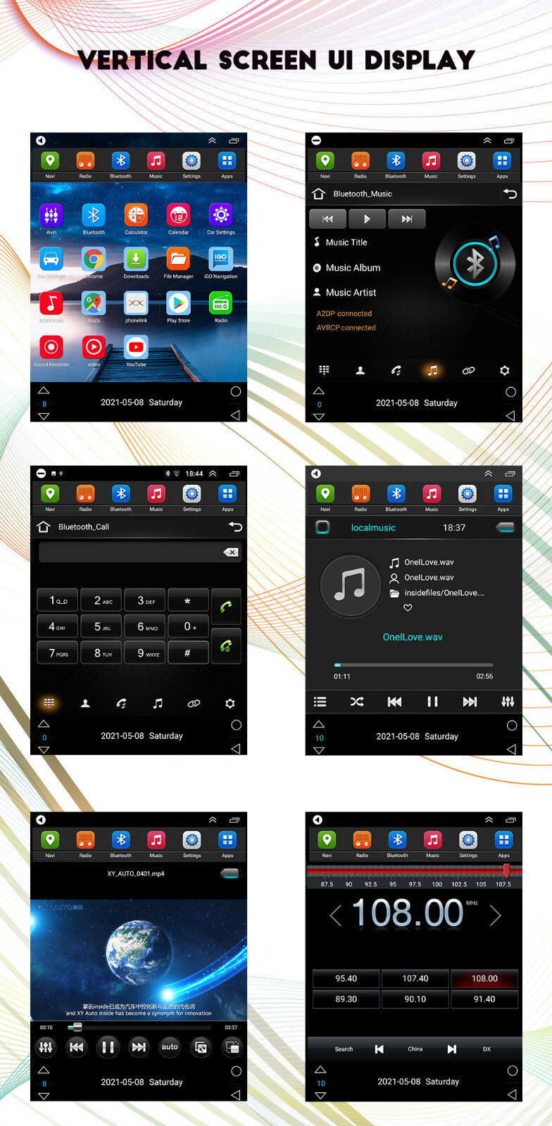 Fit For 2007-2015 Fiat 500 Android 14 For Carplay Car Stereo Radio GPS Navi BT