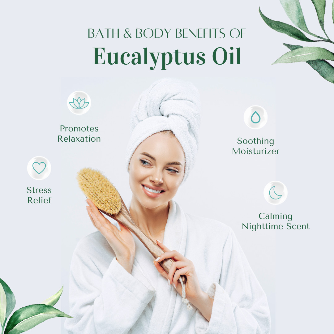 4 fl oz Eucalyptus Globulus Essential Oil Pure All Natural with 3 Free Droppers