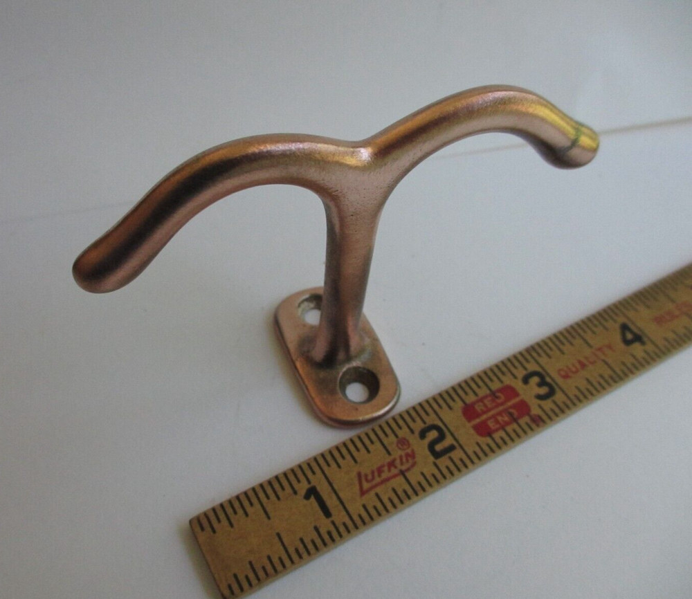 Vintage Under Shelf Ceiling Mount Wardrobe Coat Double Mustache Hook