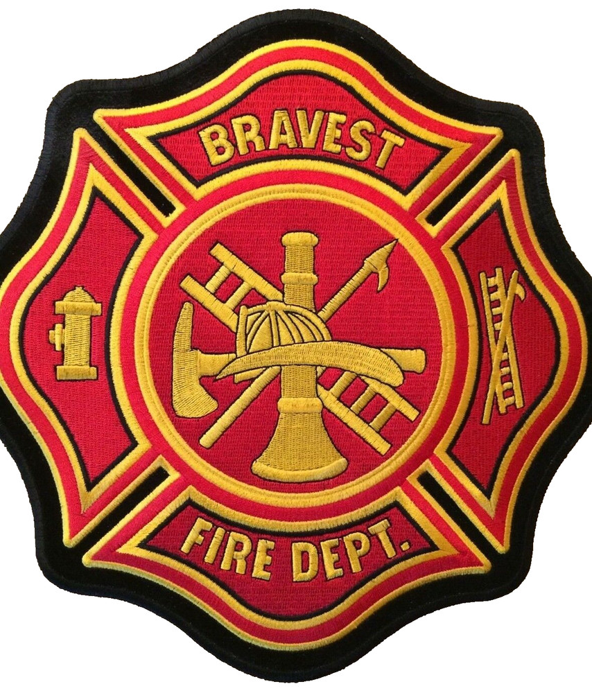 Fire Department Bravest Patch XL Back Patch CLOSEOUT !