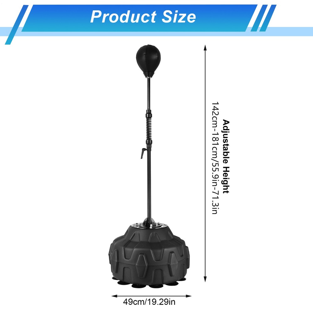 Punching Bag Freestanding Reflex Speed Boxing Bag Training Height Adjustable