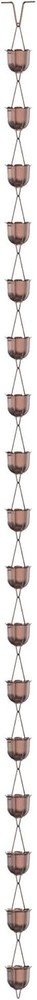 Flutes Rain Chain 8.5 FT Pure Solid Copper Premium Rain Chains Gutters