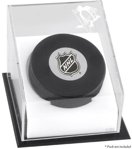 Penguins Puck Logo Display Case - Fanatics