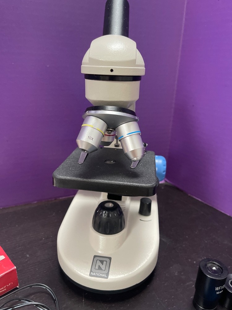 Bonus Pak National SS-110 Microscope - Lab, Science, Biological, Student, Tested