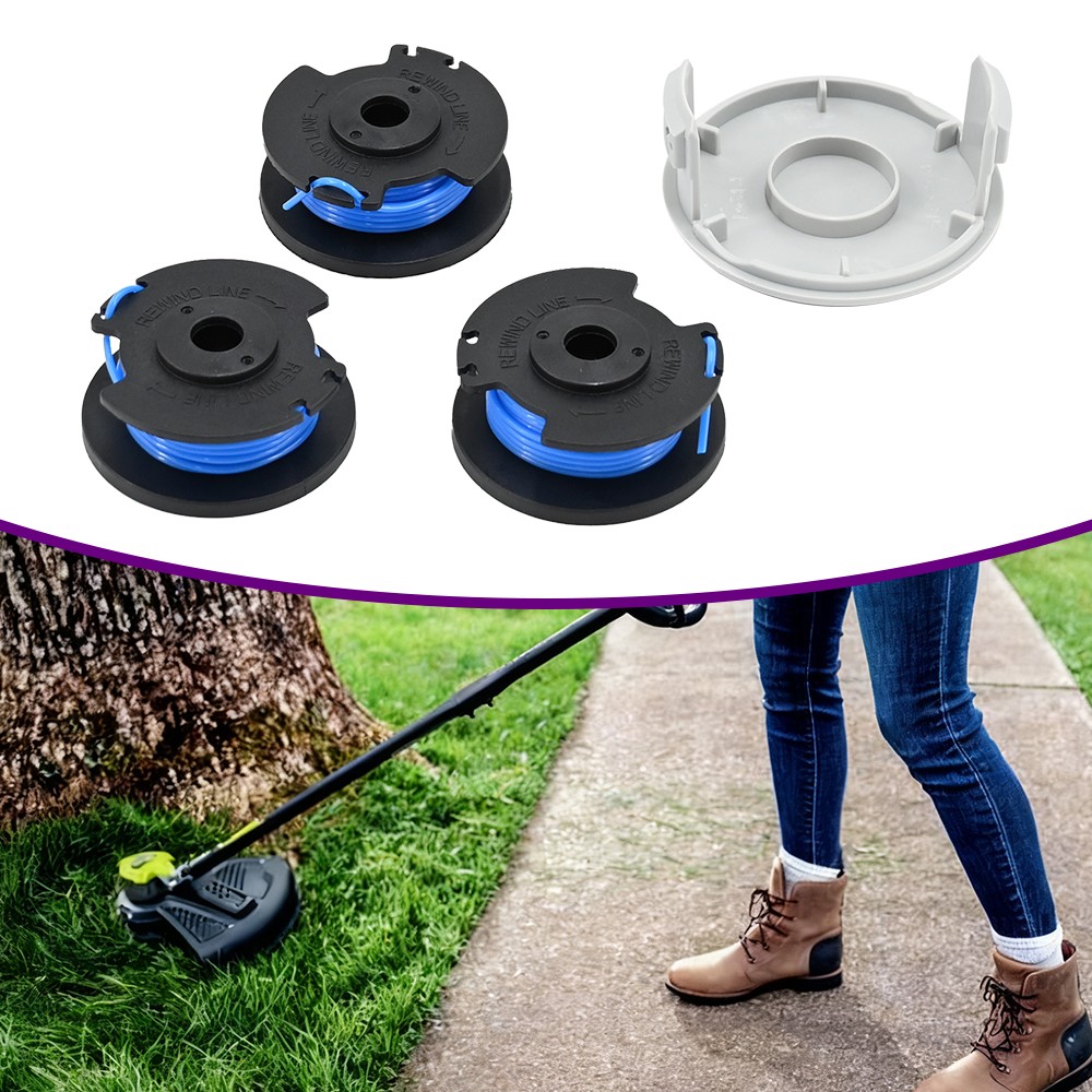 3-Pack For Hart Line Spools With 1* Cap 0.065" Auto Feed String Trimmer 20V 40V