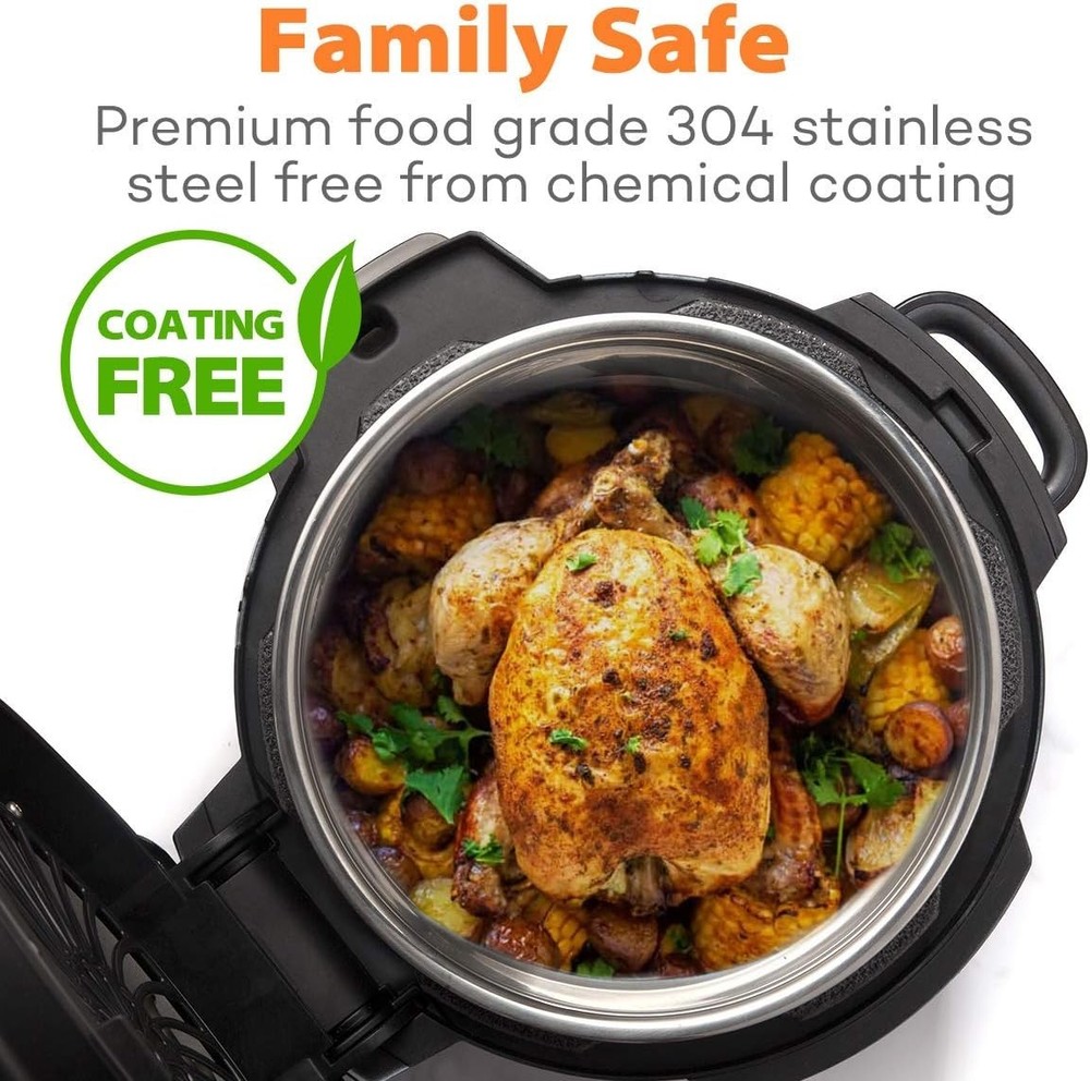 Stainless Steel Inner Pot Replacement Insert Liner Accessory Compatible