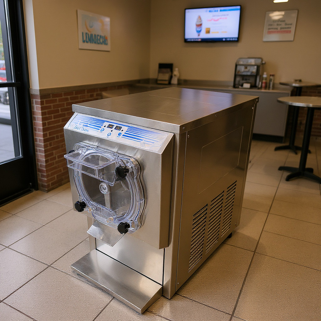 Hard-Serve Ice Cream Maker Commercial Ice Cream Machine 18-25 L/H Yield 110V