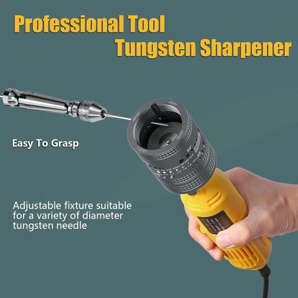 Tungsten Electrode Sharpener Grinder For TIG welding, 6 Sizes 10 Angles, TIG ...