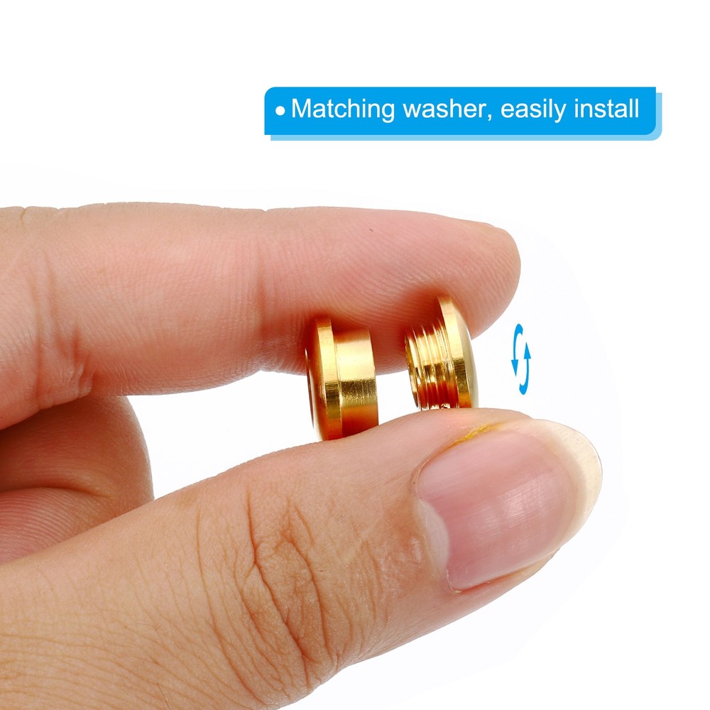 7mm(2/7 Inch) Solid Brass Hole Eyelets, 4 Pcs Arc Surface Grommets, Brass Tone