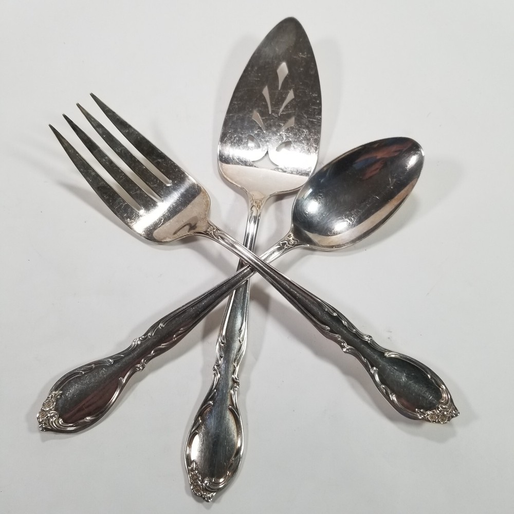 Serving Set Pie Server Fork and Spoon 9" Classic Design WM Rogers Mark 3 Piece