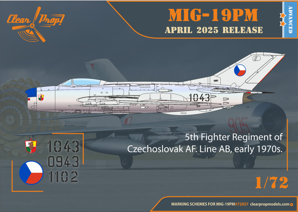 1/72 Clear Prop! CP72057MiG-19PM plastic model kit