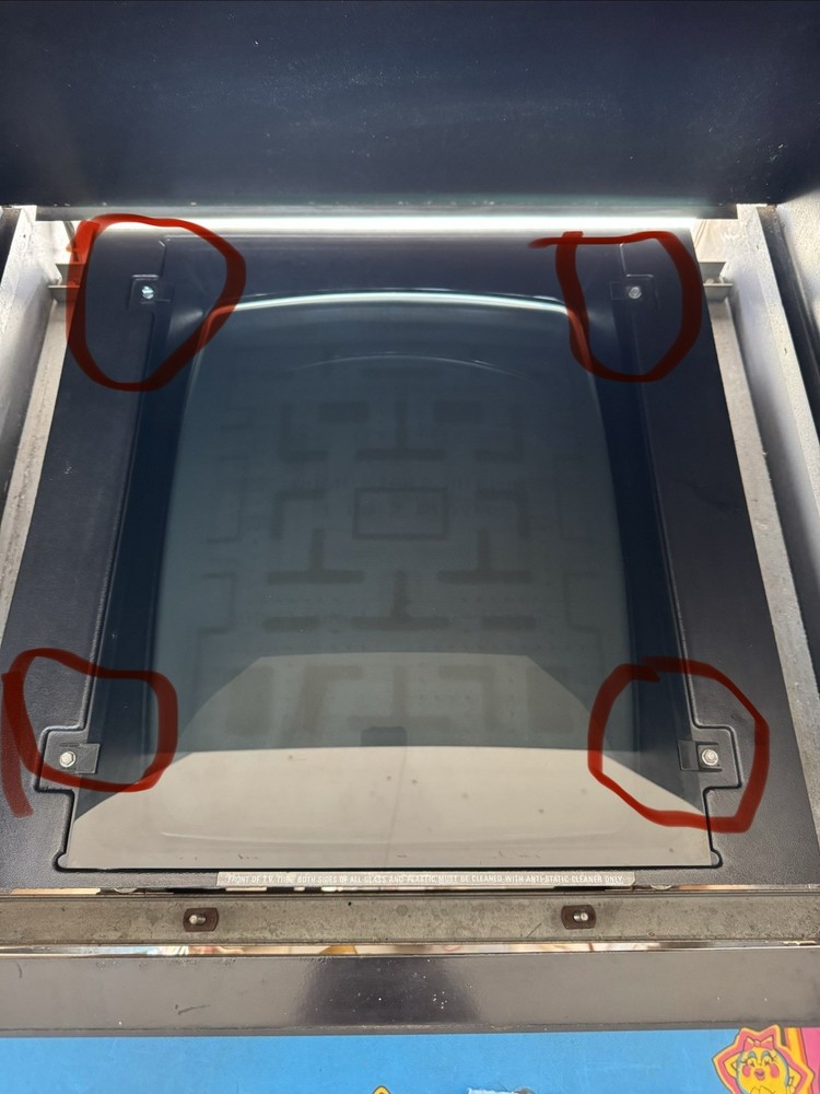 Upright Midway Ms Pac Man Tron Pacman Arcade Plexiglass Clips
