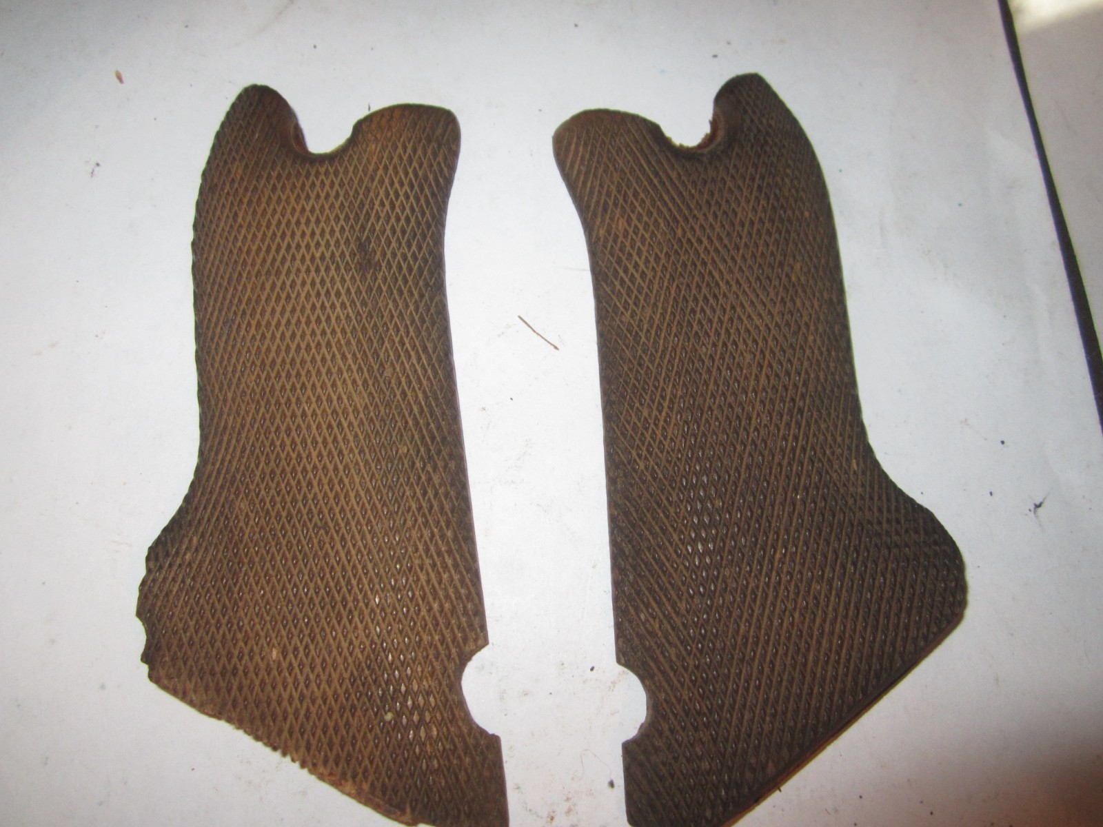 WWII WW2 Luger Mauser P08 SET OF Wooden Wood Grip 135 Proof Marked WITH A 55