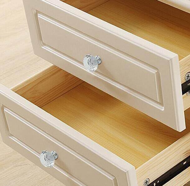 1-20PCS Crystal Glass Knobs Drawer Pulls Kitchen Bathroom Cabinet Dresser Handle