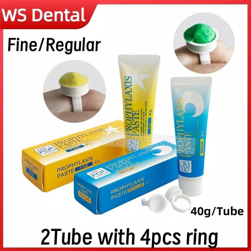 Dental Fine Regular Grit Prophylaxis Paste Tooth Polishing Prophy Paste 2 Tubes