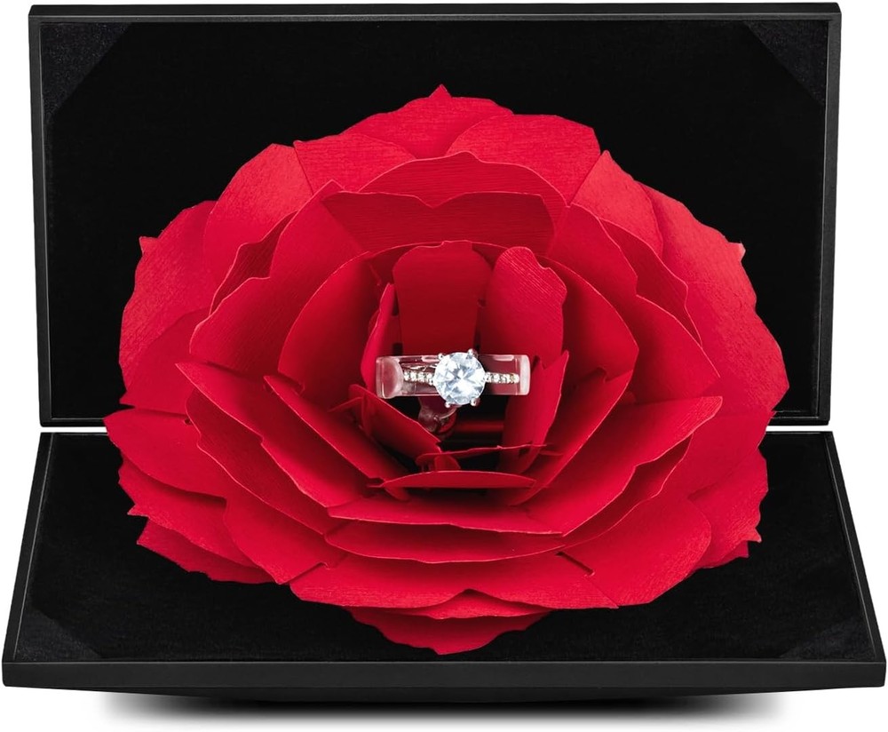 Creative Ring Box Small case for Proposal Engagement Wedding Black