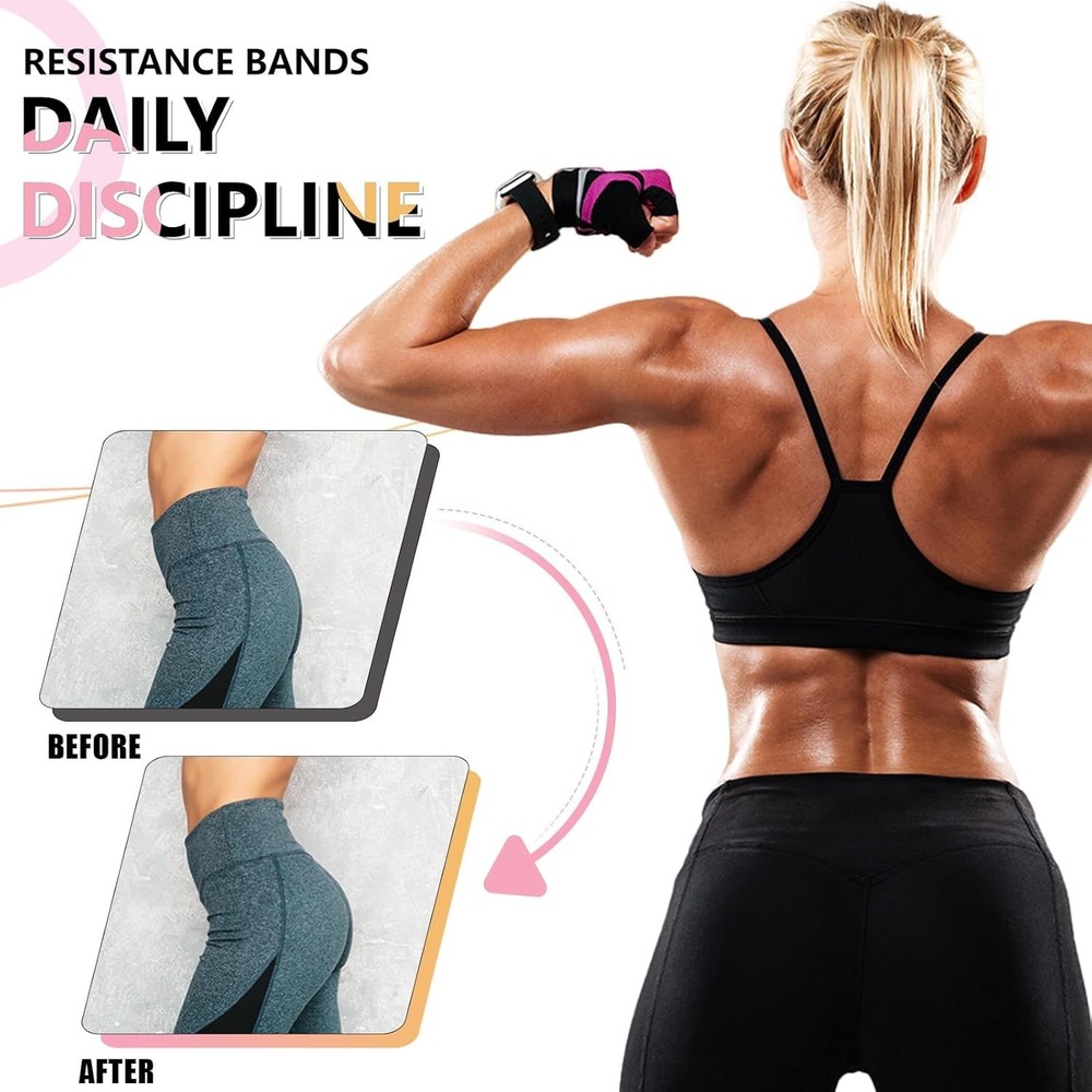 Durable and Comfortable 3-Level Resistance Bands for Effective Workouts Anytime
