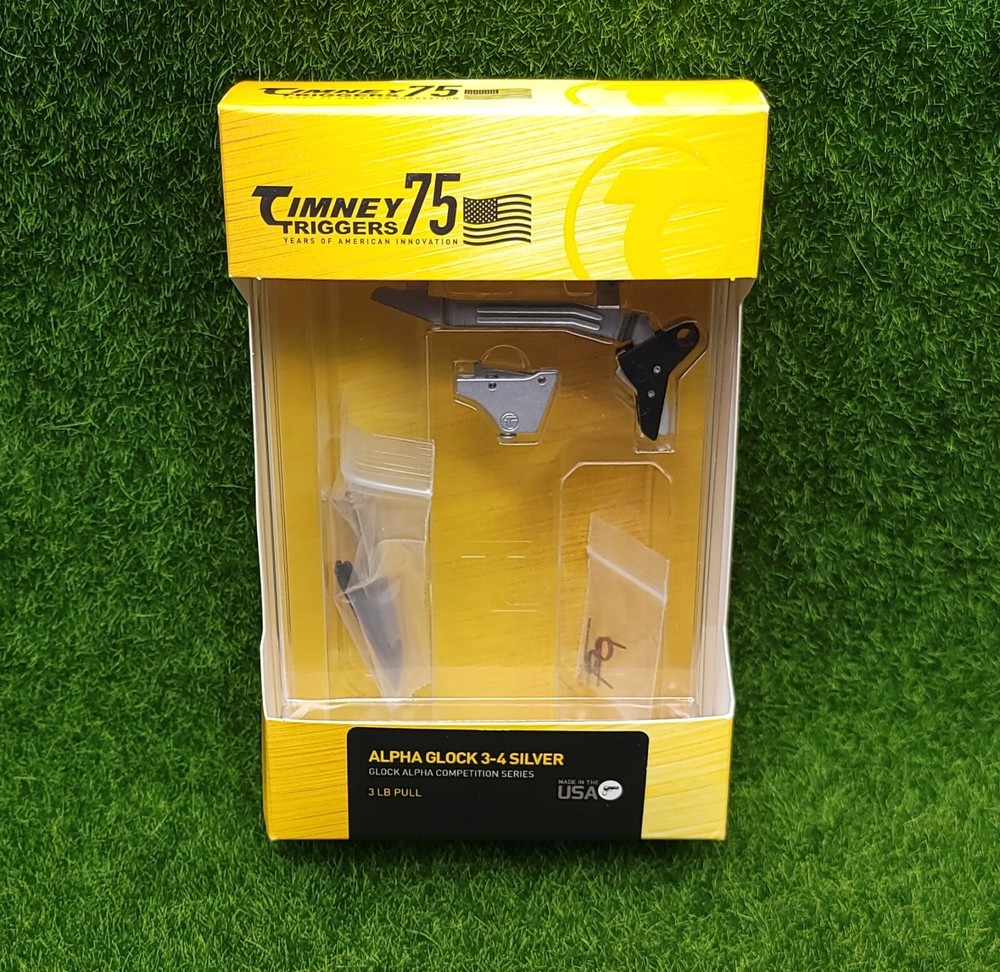 Timney Competition Trigger 3lb Pull SILVER Alpha Glock 17 19 22 23 34 Gen 3 & 4