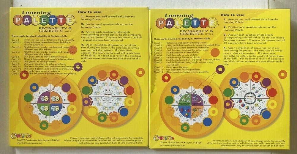 Learning Palette Math Probability and Statistics Level 4 and 5 Home School Learn