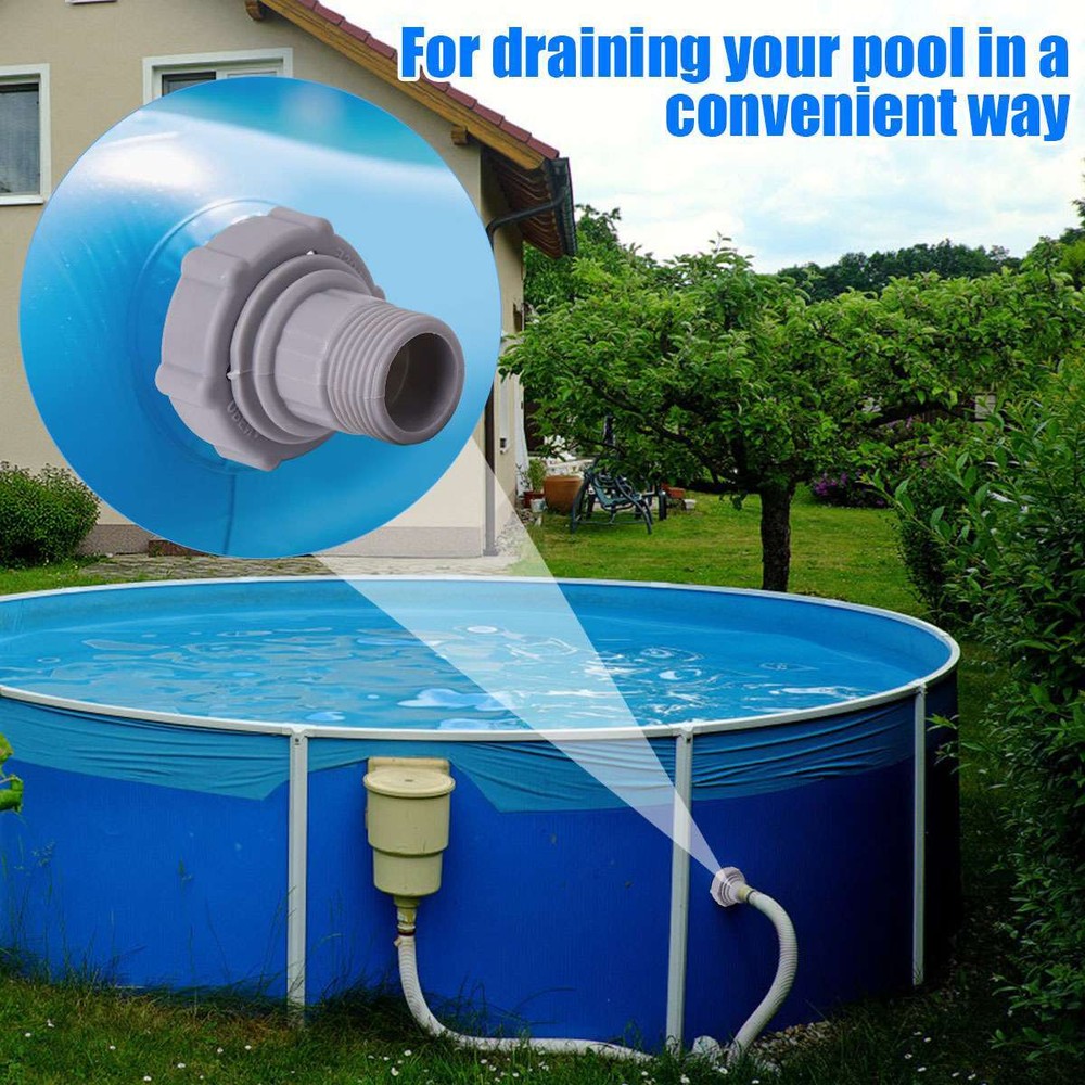 Above-ground Pool Joint Drain Connector Pipe Hose Adapter Fitting Connects