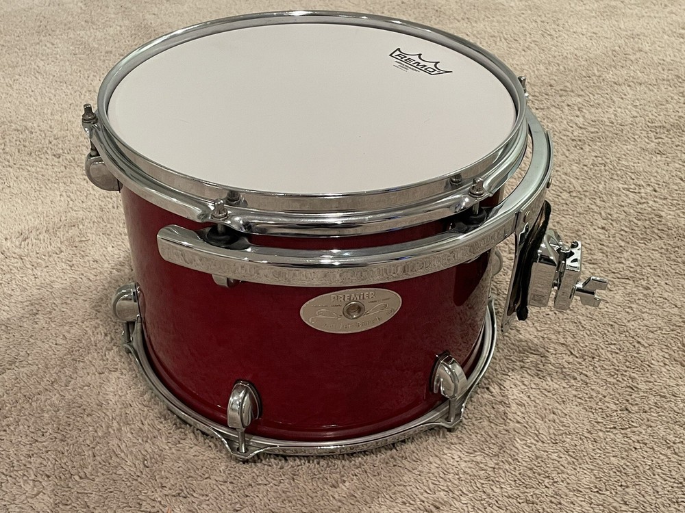 Premier Artist Birch 12” Tom Transparent Cherry Lacquer Drum Drumset Set