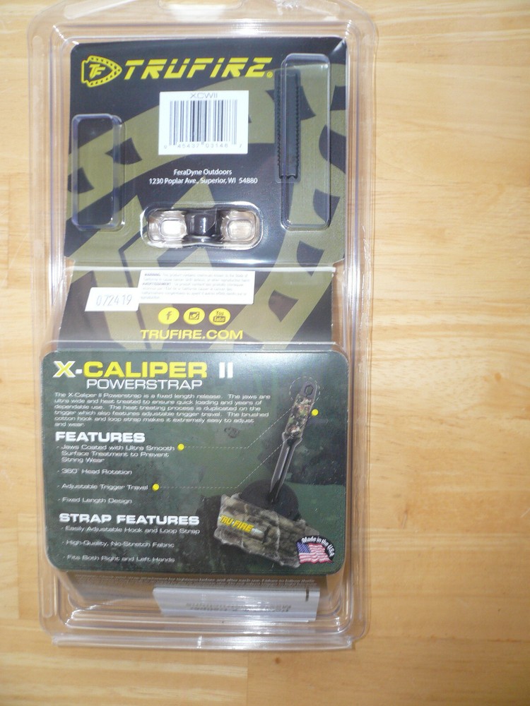 TRUFIRE X-CALIPER II POWER STRAP BOW HUNTING RELEASE POWERSTRAP