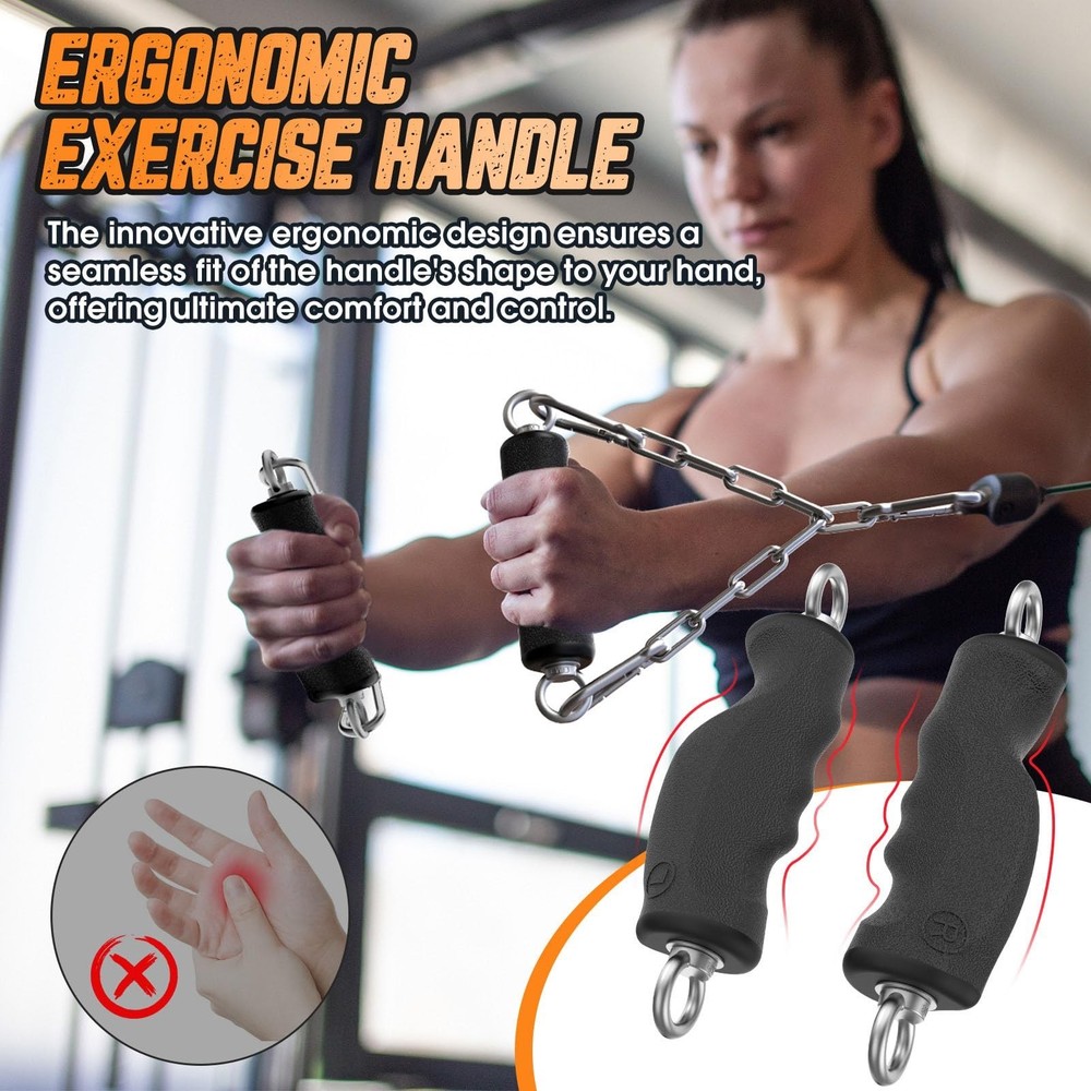Lat Pull Down Machine Attachment, Tricep Rope Cable Attachment for Gym Cable ...