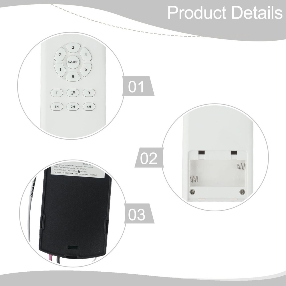 Fan Controller Ceiling Fan Remote Control Living Room Wide Replacement