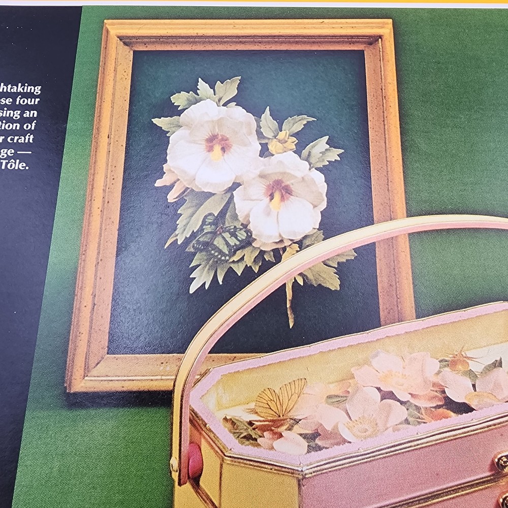 Paper Tole Three Dimensional Decoupage Craft Pattern Project Instruction 1973