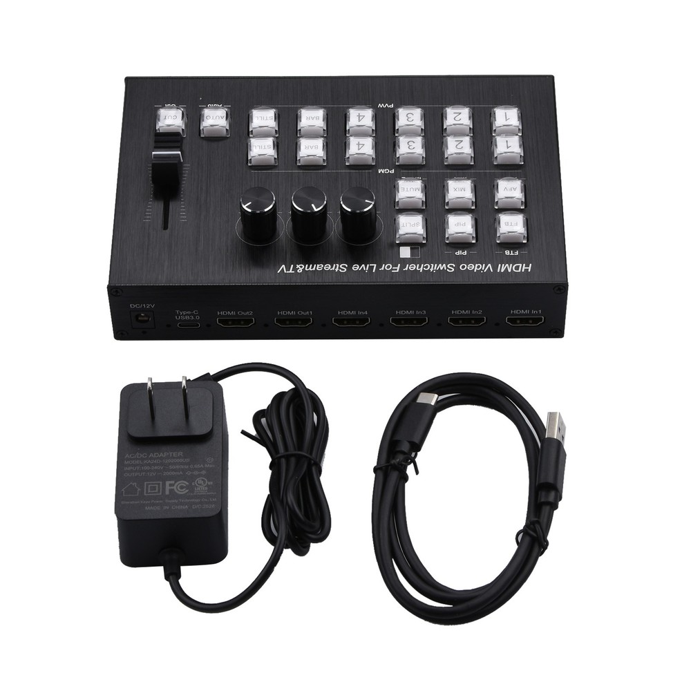 4K Video Switcher HDMI Camera Broadcast Station Controller For live streaming