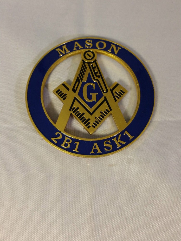 Mason Masonic Cut Out Car Emblem-New!