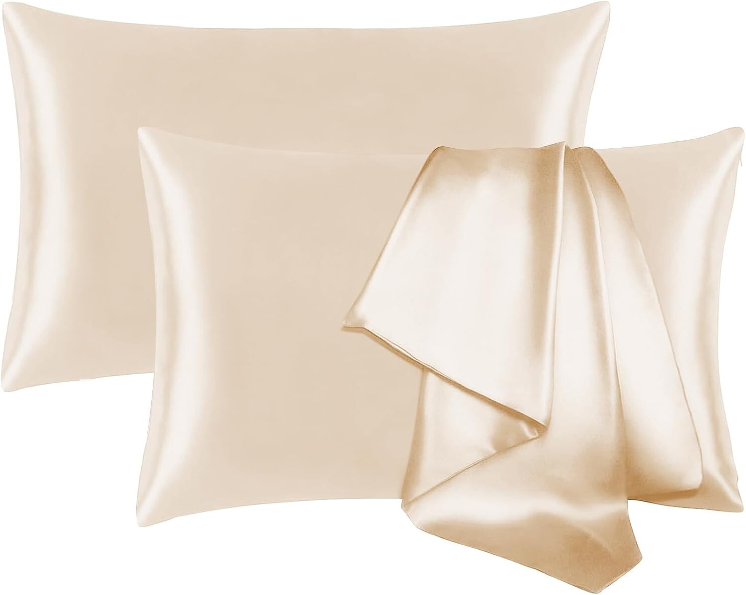100% Mulberry Silk Pillowcase 25 Momme - Hair & Skin Friendly, Hidden Zipper