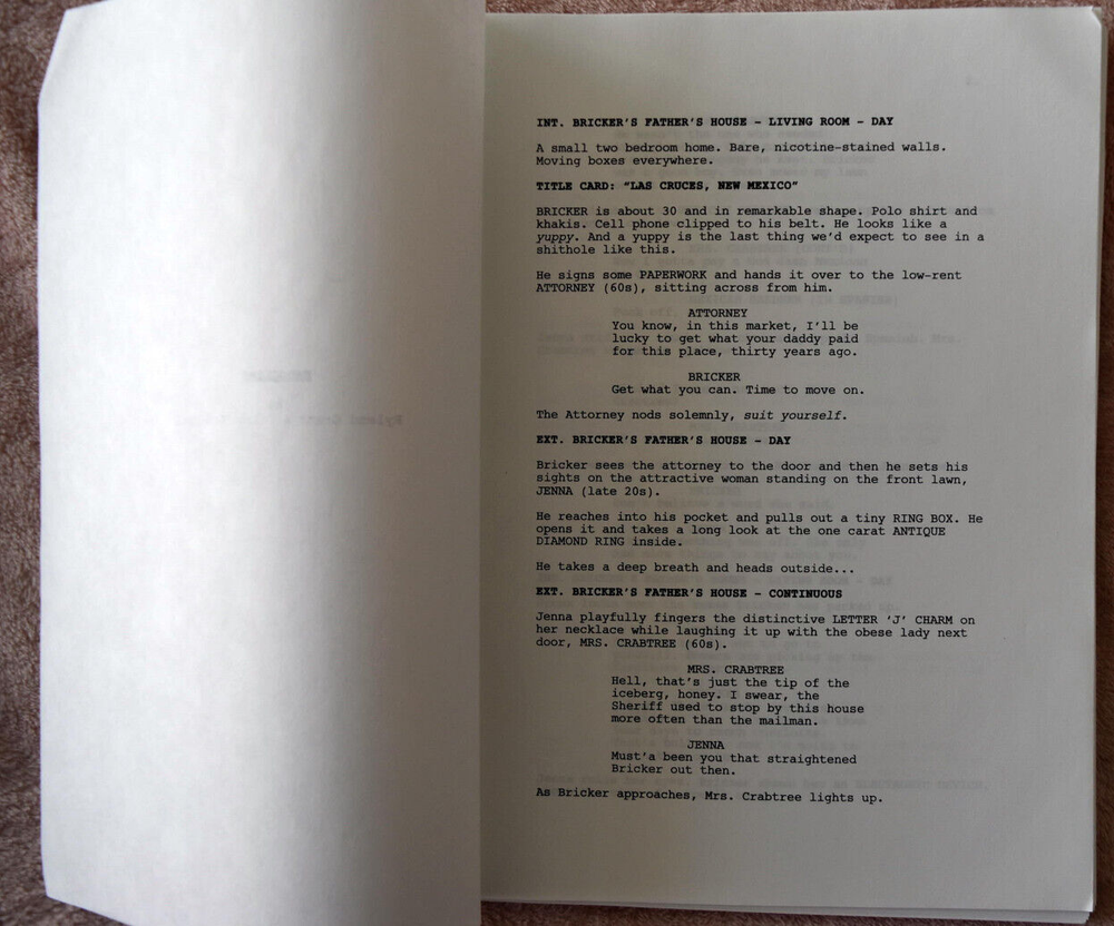 Rylend Grant and Dikran Ornekian " Smugglers " Original Screenwriter Script