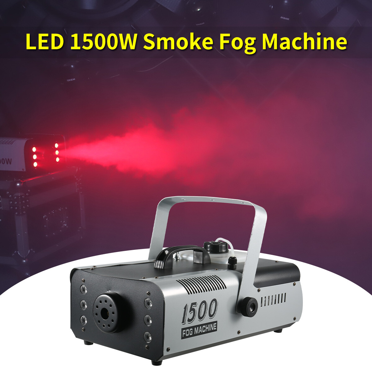 1500W LED Smoke Fog Machine DMX512 With RGB Light for Stage Wedding Party Show