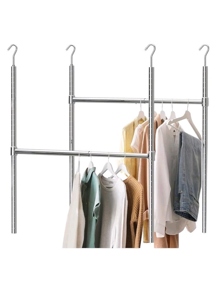 Simple Houseware2PK Closet Hanging Rod-Chrome