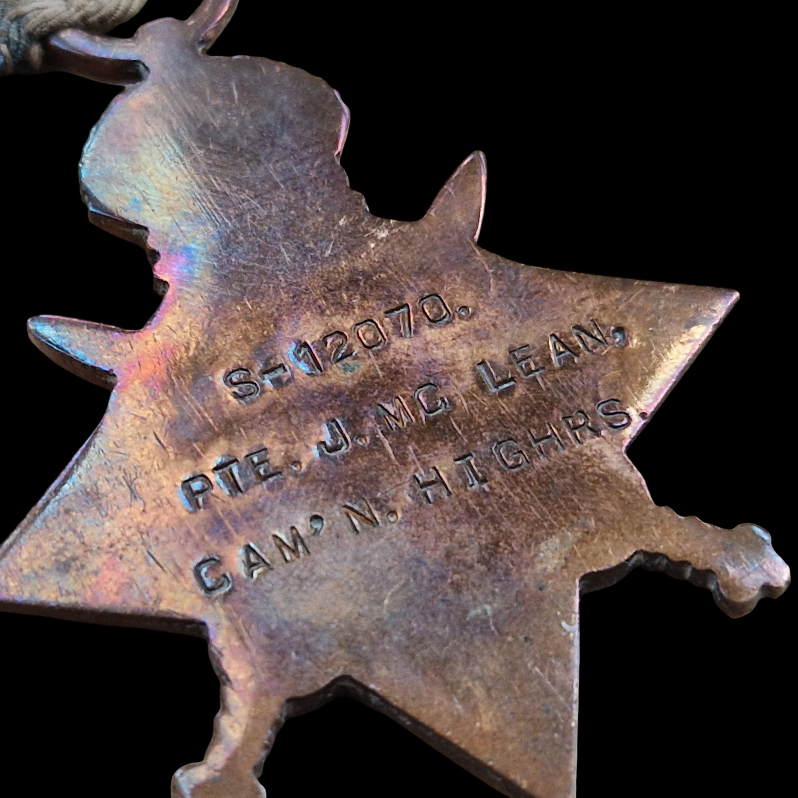 Cameron Highlanders PIPER WW1 Medal Trio 1914 Christmas Tin from Girvan, Ayr