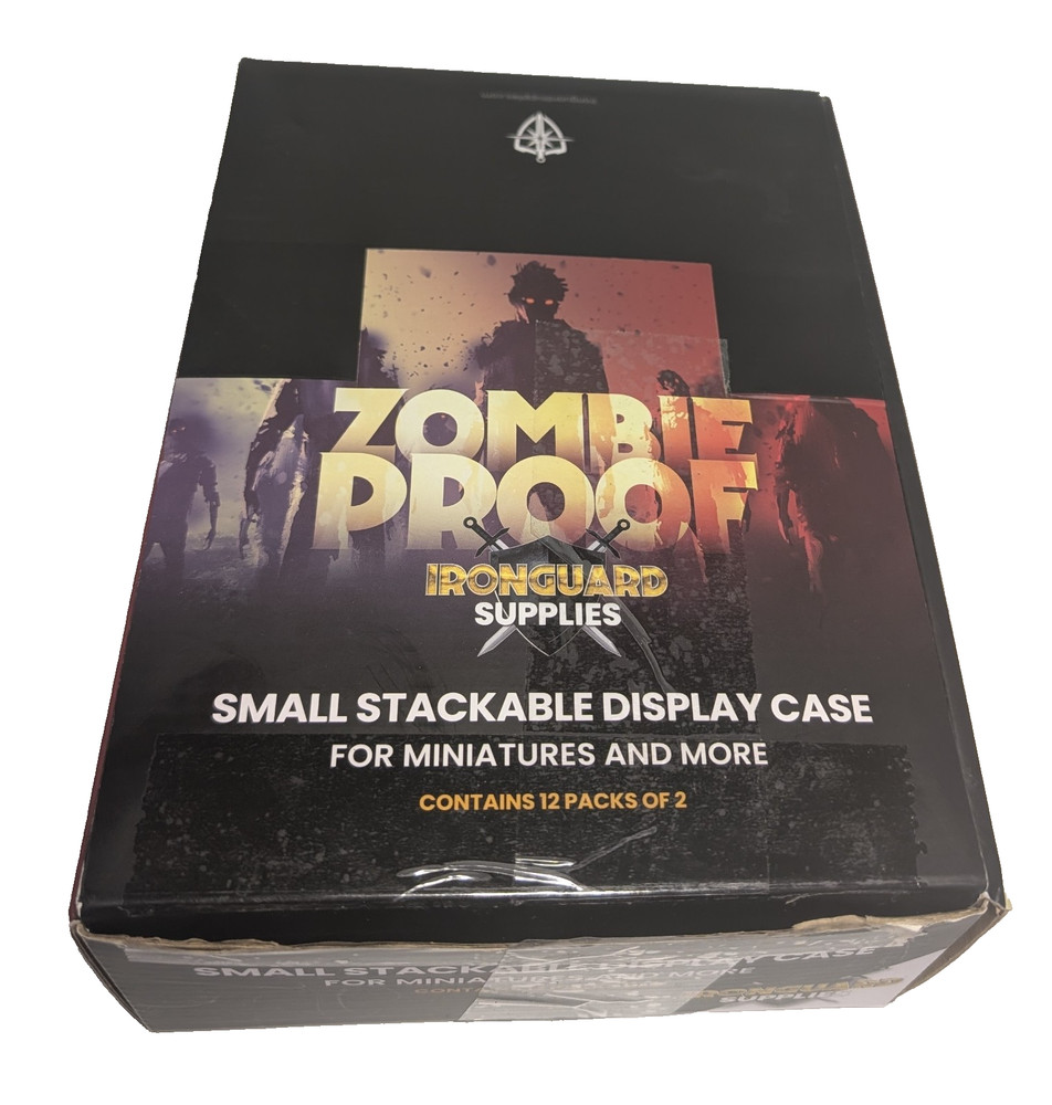 Zombie Proof 24 Small Stackable Display Cases Minitures Collectibles