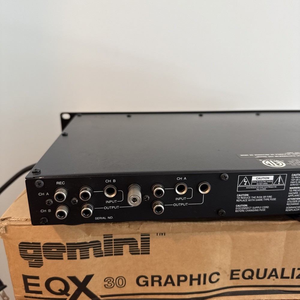 Gemini EQX 80 Graphic Equalizer. Excellent condition w/ original box and manual