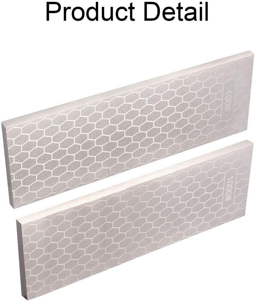 8inch Double-Sided Diamond Sharpening Stone 400/1000 Fine/Coarse