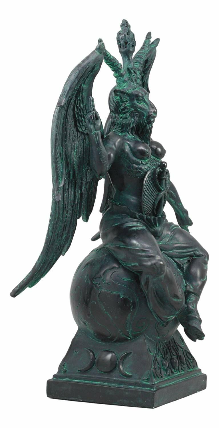 Ebros 15"H Church of Satan Baphomet Sabbatic Goat Idol Satanic Occultic Statue