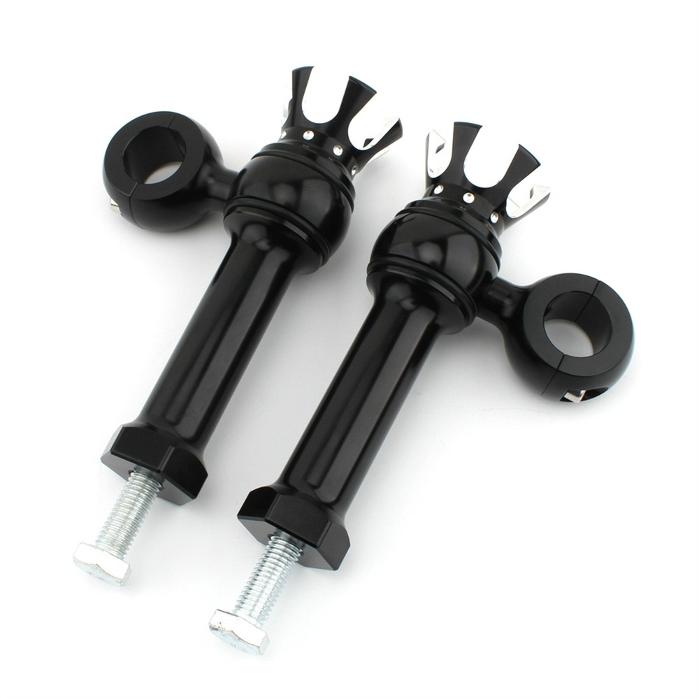 Motorcycle Handlebar Riser Handle Bar Riser Clamp Kit For Harley 1" Black White