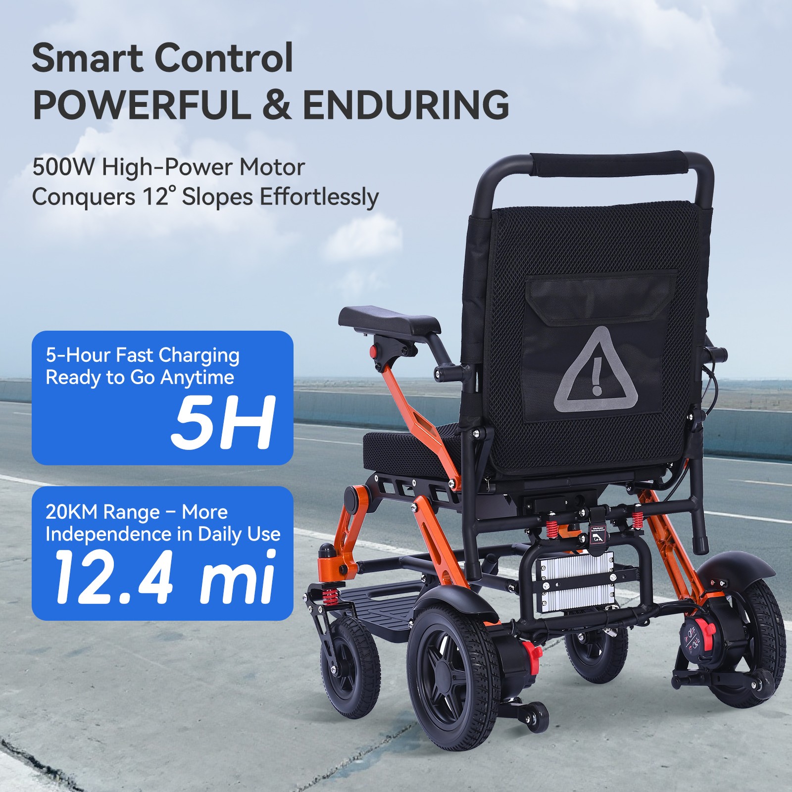 500W Portable Power Wheelchair Foldable Electric Mobility Scooter 330lbs