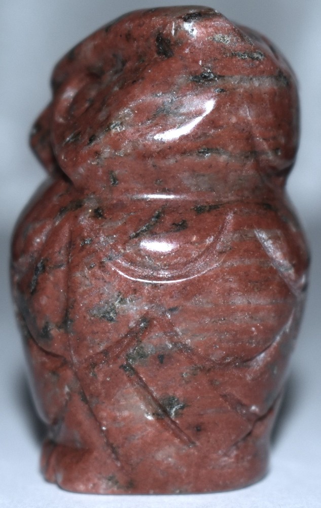 Pretty Brecciated Red Jasper Owl 2"/103 Grams
