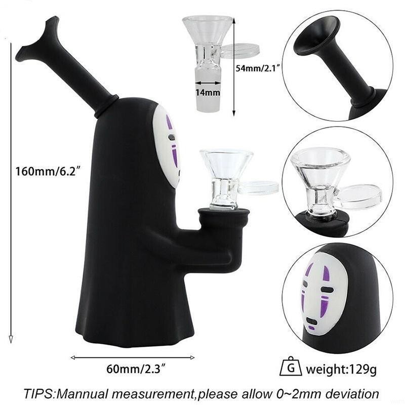 Random Blind Box Hookah Silicone & Glass Smoking Water Pipe Bong with Bowl USA