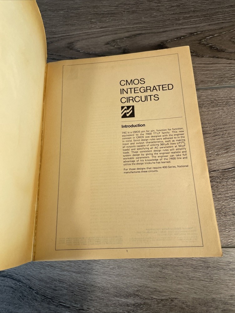 VINTAGE CMOS DATABOOK National semiconductor IC Reference Guide RETRO COMPUTE