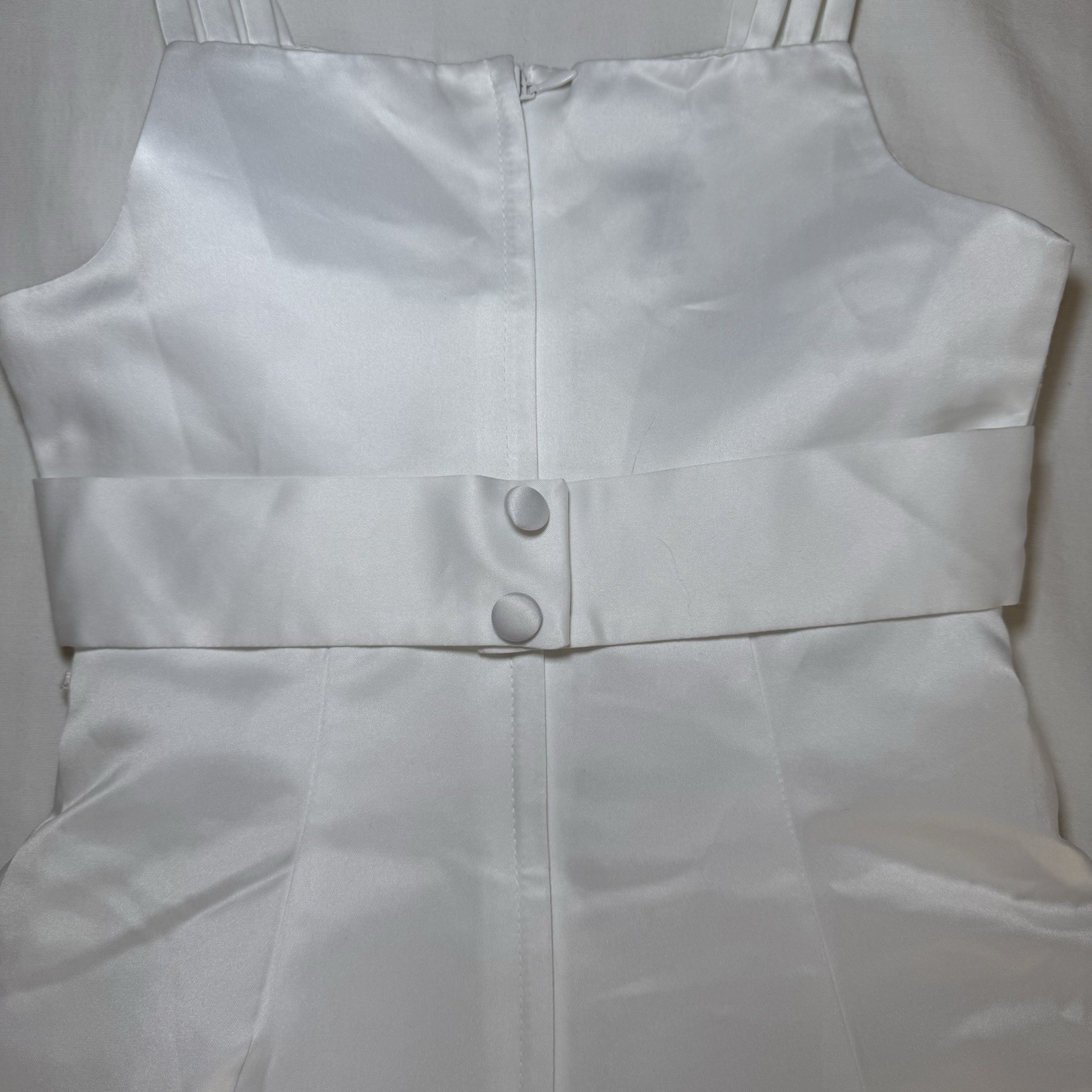 Bonnie Jean Girls White Special Occasion Flower Girl Communion Dress Size 8