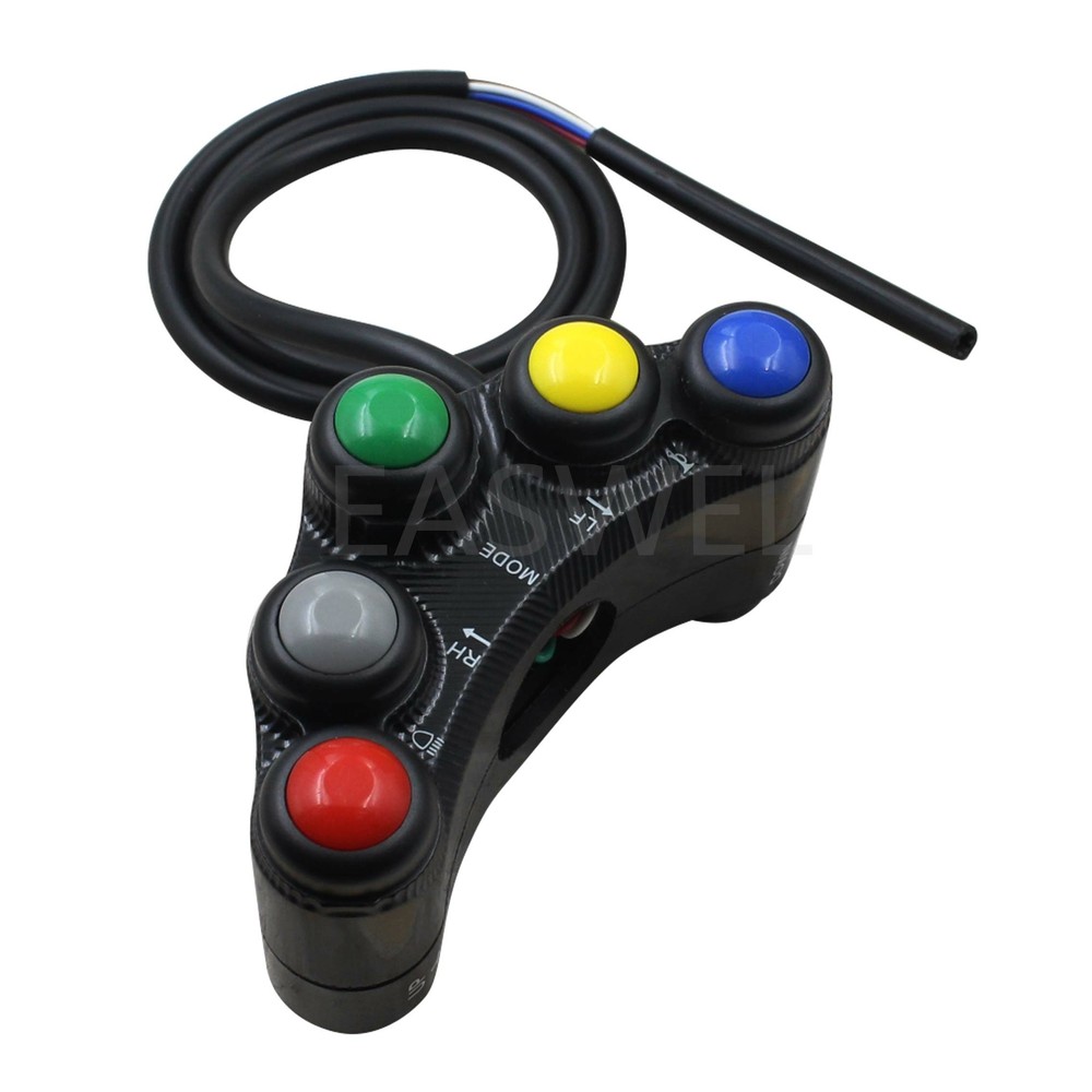 Motorcycle Race Bikes 7 Button Array 22mm 7/8" Handlebar Mount Switches Assembly